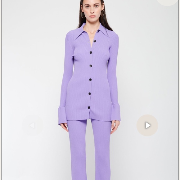 ALC Eleanor Cardigan Sweater Top Amethyst Purple Pristine XS - Picture 2 of 5